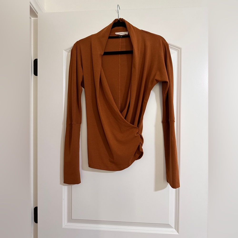 Bohme - Burnt Orange Surplice Top - M